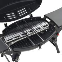 vidaXL Barbacoa portátil de gas con 1 zona de cocción negra - details 5
