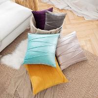 Cubierta De Cojín De Veludo Con Rayas 30x50cm 45x45cm 50x50cm Estilo Boho Farmhouse Amarillo Moderno Cuadrado Suave Para Cama - details 6
