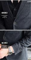 Traje De Moda Para Hombre 2025 (Blazer+Chaleco+Pantalones) Estilo Artístico Casuero Elegante Talla M-5XL Adecuado Para Bodas Y Trabajo - details 43