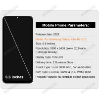 CHOICE Pantalla LCD IPS 6.6" Para Samsung Galaxy A14 4G Toque Pantalla Digitadora Compatible Con Modelos A145F A145M A145P A145R - details 0