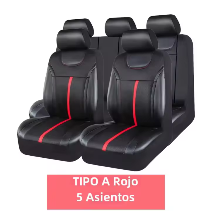 Fundas De Asiento Universal De Cuero PU Telas De Malla Para Coche Accesorios Unisex Ajuste Para La Mayoría De Los Vehículos SUV Van Camión Asiento Cojín - 1