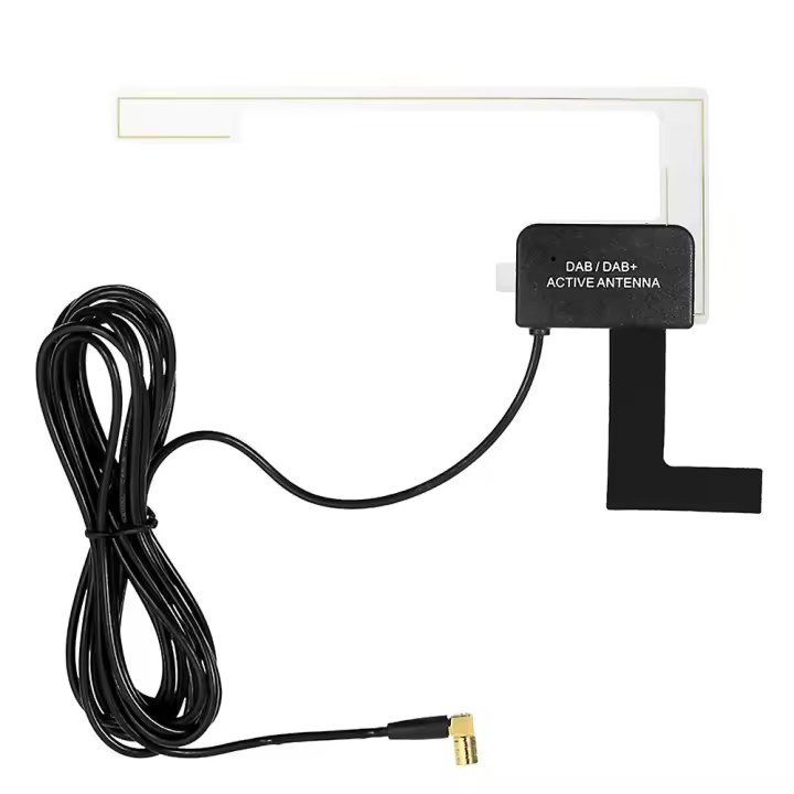 Car Radio Antenna Digital DAB DAB+ Active Antenna SMB Right Angle Connector Universal - 1