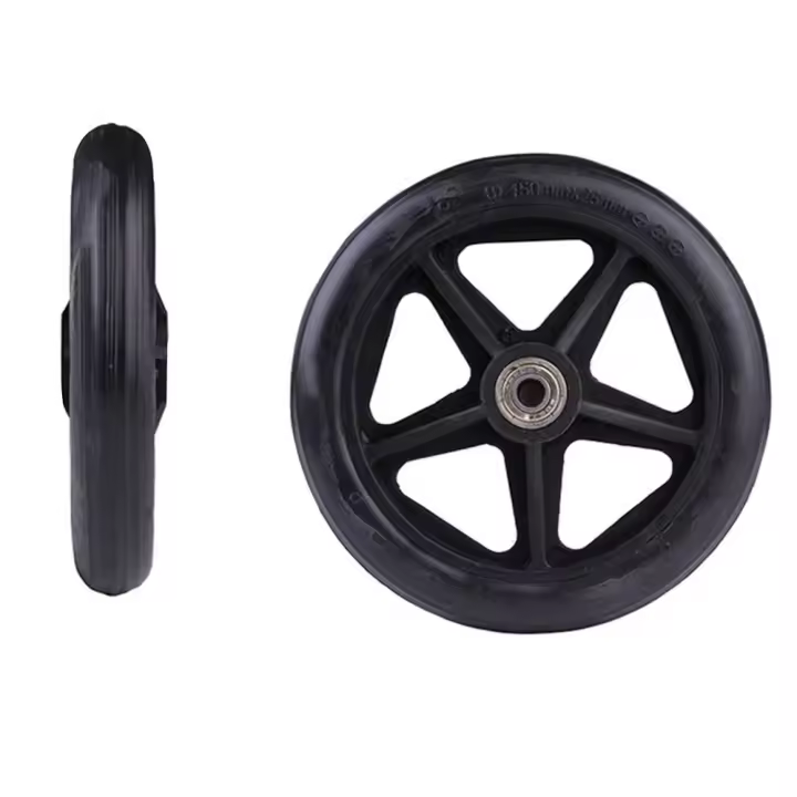 Rueda De Sustitución Para Carro De Compras Y Asiento De Ruedas Con Neumático Sólido De 6/7/8 Pulgadas Rueda De Muebles Para Viaje Y Carro De Supermercado - 1