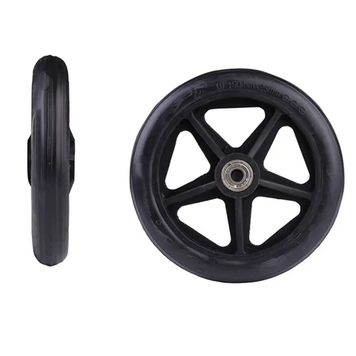 Rueda De Sustitución Para Carro De Compras Y Asiento De Ruedas Con Neumático Sólido De 6/7/8 Pulgadas Rueda De Muebles Para Viaje Y Carro De Supermercado - 1