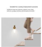 Lámpara Magnética De Pared LED USB Luz Nocturna Para Cocina Armario Pasillo Escalera Dormitorio Iluminación Portátil Luz De Noche Para Cama - details 7