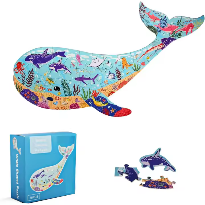 Puzzle De Animales Oceanicos En Forma De Koala Hipopótamo Y Pescado Juguete Educativo Regalo De Cumpleaños Para Familia Juego Mejor Para Todas Las Edades - 1