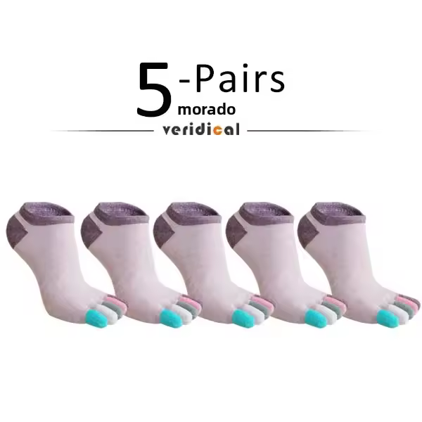 5 Pares De Calcetines De Piel De Tofú Coloridos Para Mujer Calcetines Casuales Transpirables Desodorantes De Algodón Puro Bajo La Rodilla Harajuku - 1
