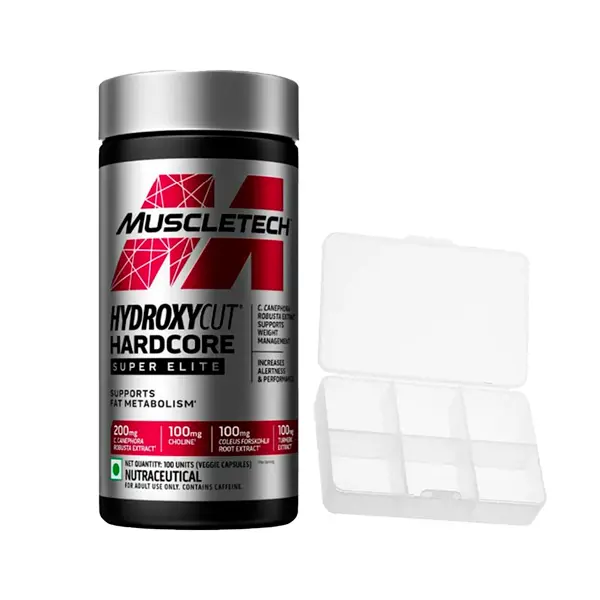 HYDROXYCUT SUPER ELITE 100 Caps Muscletech quemagrasas + Pastillero Generico - 1