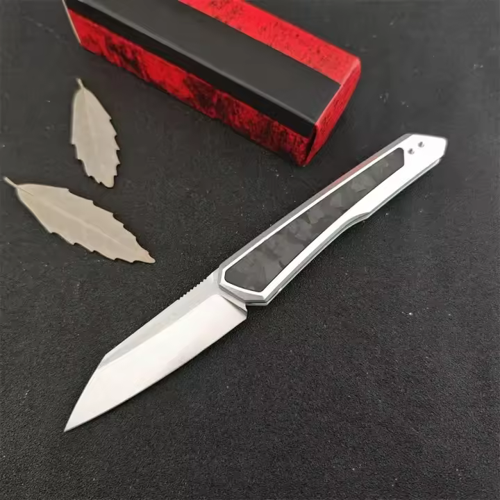 Cuchillo De Sobrevivencia Ks 7050 Con Hoja Tanto Y Mango De Aluminio T6 Y Fibra De Carbono Para Caza Al Aire Libre Y Rescate Herramienta EDC Para Hombres - 1