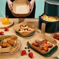 50Pcs Papel Especial Para Air Fryer Redondo De Silicona No Adhiere Papel De Grasa Desechable Para Hornear Y Cocinar - details 2