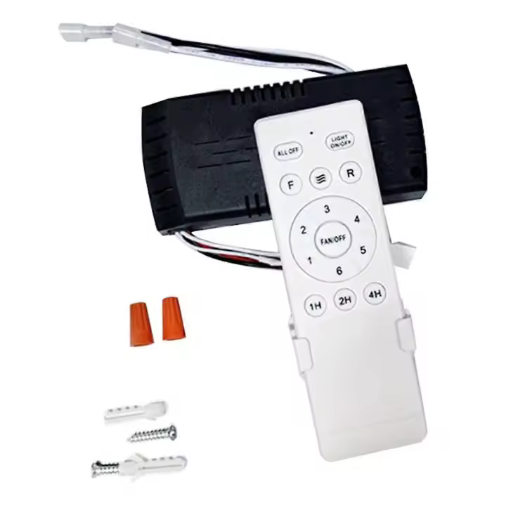 Kit de control remoto universal para ventilador de techo, 6 velocidades y temporizador, compatible con DC C - 1