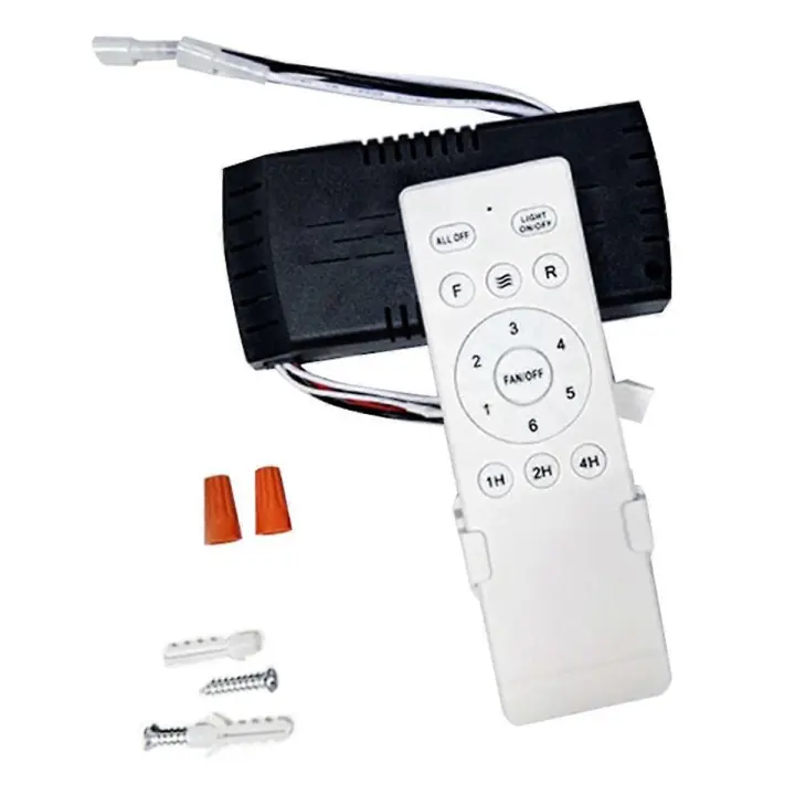 Kit de control remoto universal para ventilador de techo, 6 velocidades y temporizador, compatible con DC C - 1