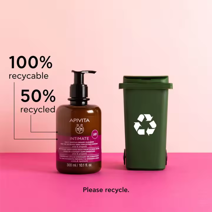 FALLO.Higiene Apivita LIMPIADORA CREMOSA SUAVE DE HIGIENE ÍNTIMA DIARIA Con aloe vera y propóleo - 1