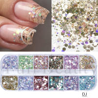 1Caja De Brillo De Uñas Iridescente Hexagonal Mermaid Con Lentejuelas Holográficas Pówer De Paillettes Para Esmalte De Uñas Decoraciones LYDJ - details 7
