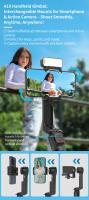 Comitok A10 Gimbal Portátil Con Soporte Interchangeable Para Smartphone/Cámara Deportiva Luz De Rellenado Pala Extensible Control Remoto - details 6