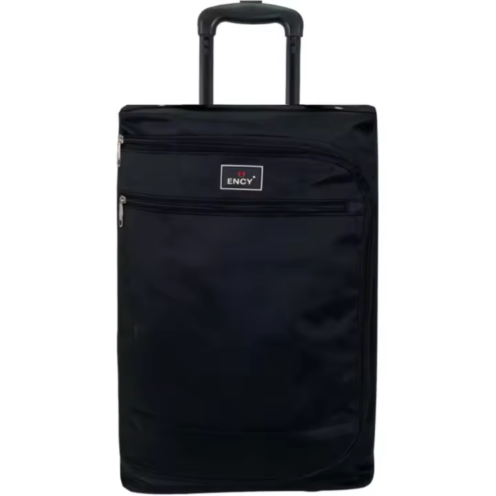 COSHANO Maleta de Tela Trolley Equipaje de Mano Cabina Viaje avión Ligera Plegable con Ruedas, aceptada por Todas Las aerolíneas (Negro) - 1