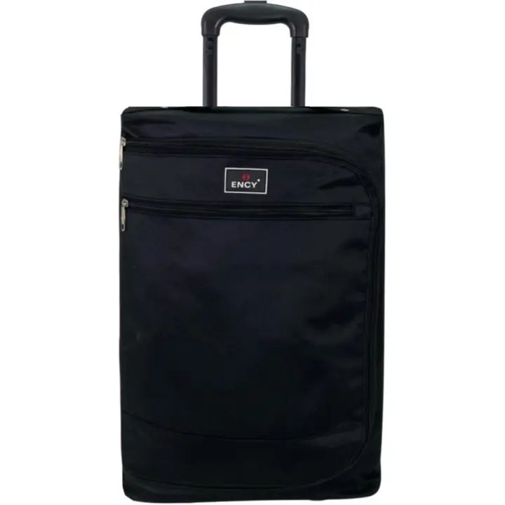 COSHANO Maleta de Tela Trolley Equipaje de Mano Cabina Viaje avión Ligera Plegable con Ruedas, aceptada por Todas Las aerolíneas (Negro) - 1