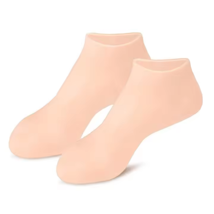 Calcetines De Cuidado De Pies Con Gel De Silicona Para Hidratación Y Alivio Del Dolor Protección Contra Piel Muerta Y Agrietada Herramientas De Pedicura Para Mujeres - 1