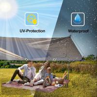 Lona impermeable: Lona de plástico Grueso con ojales, cubierta protectora plateada Gruesa para Exterior, debajo de tiendas de campaña, camping, Barcos, patios, Piscinas y autocaravanas. - details 0
