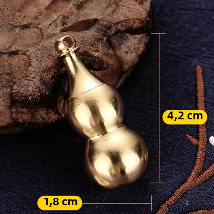 Brass Gourd Tradicional Chino De Feng Shui Para Mejorar La Salud Y Atracción De La Suerte Decoración Budista Para El Hogar - 1