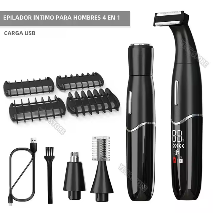 Afeitadora De Precisión Para Áreas Intimadas Y Rostro Recargable ABS Cuchilla Sensible Para Hombres Línea Bikini Vello Pubi Y Axilas - 1