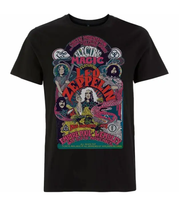 Led Zeppelin Electric Magic Color Camiseta Licencia oficial Tee ROCKOFF LZTS06MB - 1
