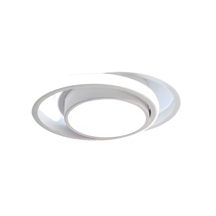 2PCS Lámpara de techo LED de Aluminio Doble Redondo Blanco 32W 27*22*6CM Luz Blanca 220V 6500K - 1