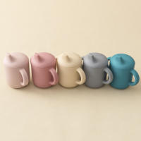 Taza De Silicone Para Bebés Y Niños Pequeños 180ml Aprendizaje De Beber Con Asa Portátil Para Niños Y Niñas De 0 a 6 Años - details 2