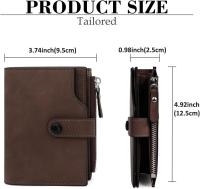 Cartera Hombre with Boton,15 Ranoraspara Tarjetas de Crédito Carteras para Hombre with RFID Protección Monedero Billetero Hombre - details 1