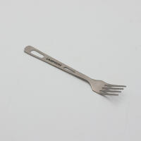 Juego De Cubiertos De Titanio Ultraligero Para Camping Y Viajes Knive Fork Spoon Cutlería Portátil Para Exteriores No Desechable - details 7