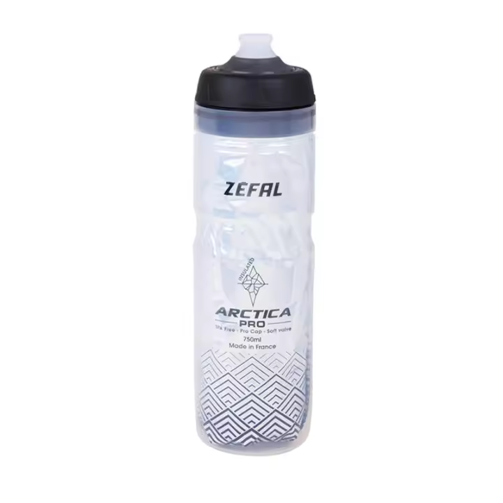 ZEFAL | Bidón De Hidratación Arctica Pro Plata-negro - El bidón isotérmico Arctica Pro mantiene la temperatura de sus bebidas hasta 02h30 - 1