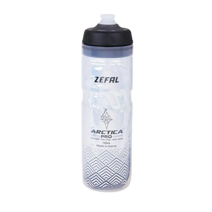 ZEFAL | Bidón De Hidratación Arctica Pro Plata-negro - El bidón isotérmico Arctica Pro mantiene la temperatura de sus bebidas hasta 02h30 - 1