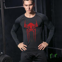 Camiseta De Compresión Para Hombre Quick Dry Transpirable Absorbedor De Sudor Ropa Deportiva De Algodón Para Gimnasio Y Fitness Con Mangas Cortas/Largas Protección Contra Alergias - details 1