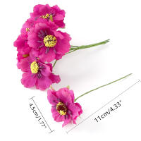 2/5Pcs Bouquet De Flores Artificiales Daisy Para Decoración De Hogar Y Bodas Adorno Para Scrapbooking Y Manualidades - details 6