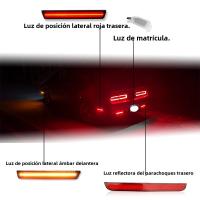 2Pcs Luz De Freno Trasera LED Para Dodge Challenger 2015-2021 Reflector OEM:68211188AA ABS/LED Rojo Funciona Como Luz De Fondo - details 6