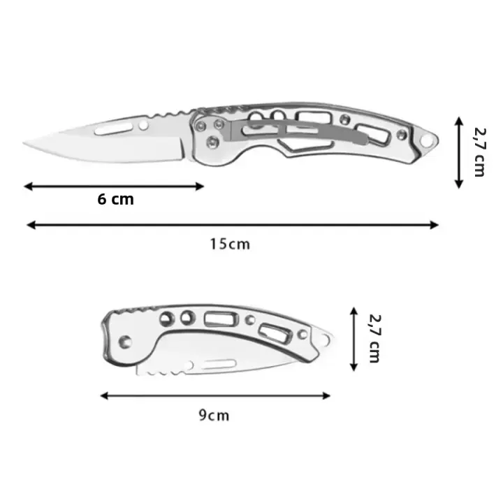 Nueva Llave De Acero Inoxidable Con Cuchillo Plegable Para Exteriores Cuchillo De Mano Plegable Para Frutas Cuchillo De Portaobjetos - 1