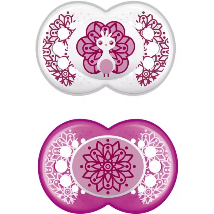 CHUPETE LATEX MAM ORIGINAL ROSA +6M PACK DOBLE - 1