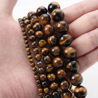 Tigre Ojos Piedras Naturales Redondas Para Joyería DIY Pulsera Lava Turquoises Jades Sueltas 4-12mm Material De Piedra - details 10