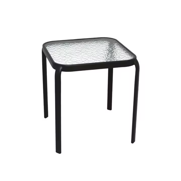 Gerimport Mesa Auxiliar de Acero Negro 45x40x40cm - 1