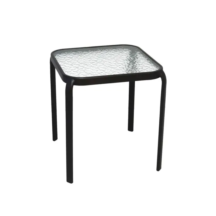 Gerimport Mesa Auxiliar de Acero Negro 45x40x40cm - 1