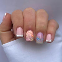 Uñas Postizas Largas De Moda 24Pcs Reutilizables Brillantes En Color Sólido Con Pegamento Para Mujeres Y Niñas - details 11