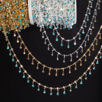 Cadena De Cobre Brillante Para Joyería DIY Con Encantos De Cristal 4mm 1 Metro Pulsera Collar Accesorios De Joyería - details 4