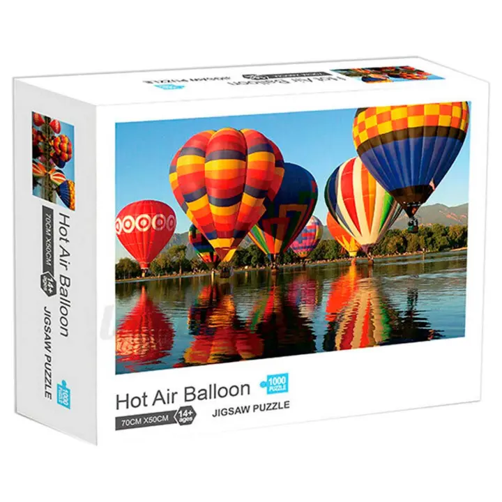 Puzzle 1000 piezas globos aerostáticos, rompecabezas clásico para adultos 70 x 50 cm Hot Air Balloon, jigsaw puzzle a partir de 14 años, juego educativo, reto creativo, paisaje decorativo, aficiones - 1
