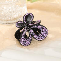 AWAYTR Clip Para El Cabello Vintage Con Mariposa Hueca Y Cristales Para Mujer Accesorio De Cabello Moda Brillante Con Rhinestones - details 4