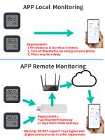 Sensor De Temperatura Y Humedad Tuya Compatible Con Bluetooth Mini Pantalla LCD Control Remoto Por App Higrómetro Termostato - details 9