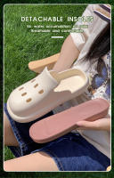 Zapatillas De Mujer Para Verano 2024 Con Suela Gruesa Y Agujero Muller Zapatos De Exterior Oficina Sandalias Mitad Pares Para Playa - details 4
