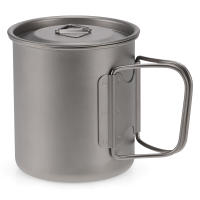 Lixada Juego De Cocina Ultraligero De Titanio 300ml/350ml/420ml/550ml/650ml/750ml Con Cuchara Plegable Para Camping Incluye Vaso Y Comedor - details 57