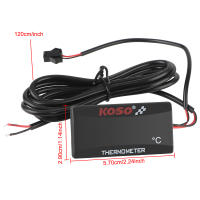 Medidor De Temperatura Para Tanque De Agua 0-120°C Monitor Con Indicadores Rojo Y Azul Advertencia Termómetro Para Motocicleta Con Sensores Universal - details 9