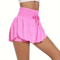 Pantalones cortos de Colores Sólidos para Mujeres, Gimnasio, yoga, entrenamiento Atlético, Correr, Sudar, faldas de Tenis, ropa - details 2