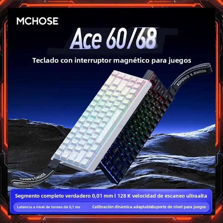 MCHOSE Ace60/Ace68 pro Teclado Mecánico De Juego Con Cable Precisión Ultra Precisa Diseño Compacto RGB Tipo-C Teclado Mecánico Para Desktop Laptop Tablet - 1